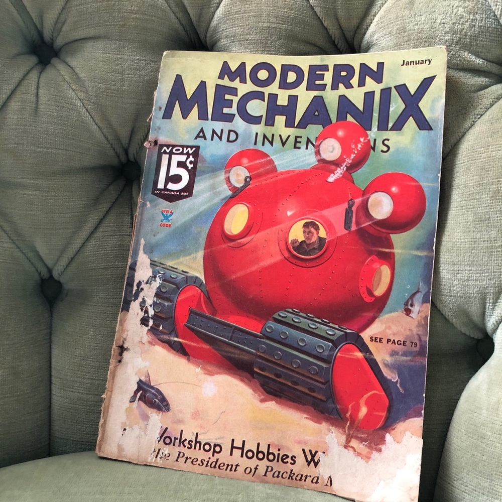 1935 Modern Mechanix Magazine Ephemera Futurism